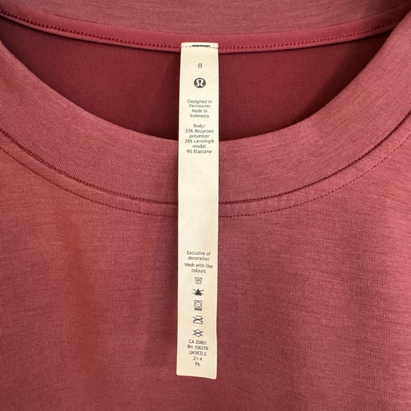 Lululemon Perfectly Oversized Cropped Crew Softstreme Size 8 Mulled Wine - Picture 5 of 6